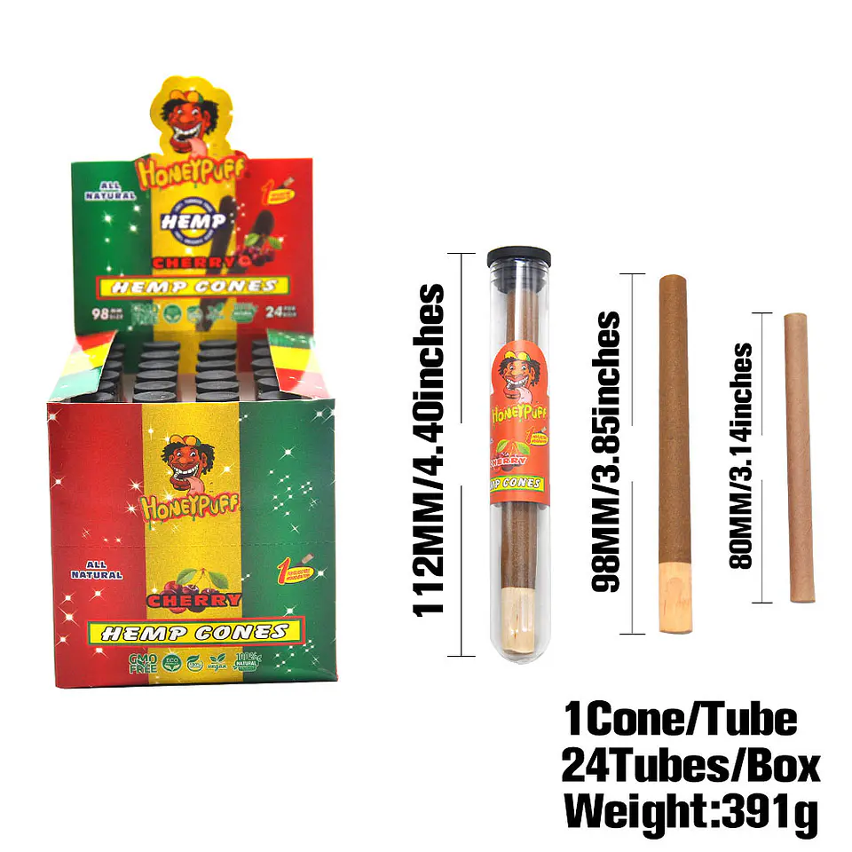 Cono de Cáñamo Honeypuff - Con Boquilla de Madera 8