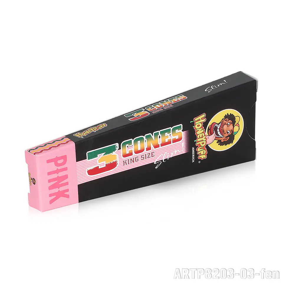Conos Pre-enrolados Honeypuff Pink - King Size Slim (Pack x3) 4