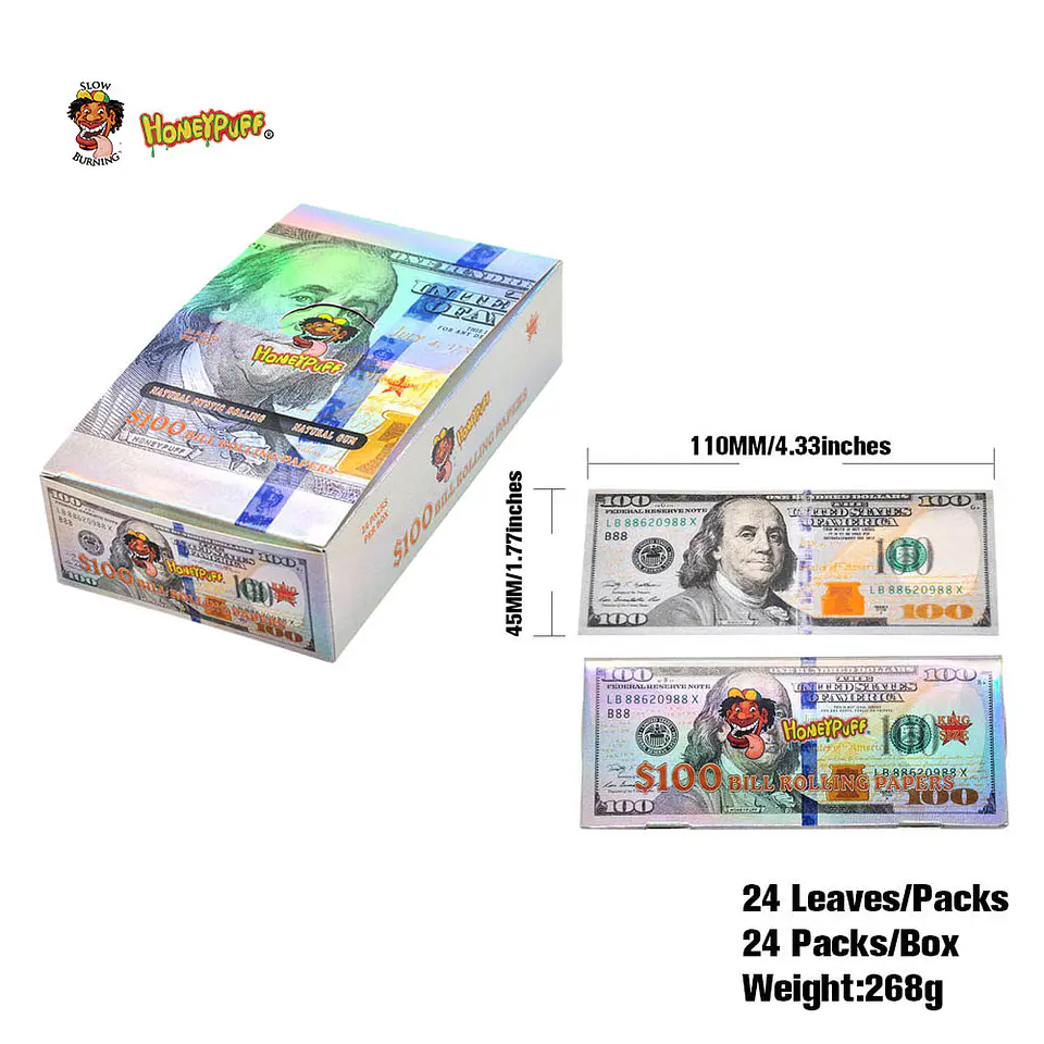 Papelillos Honeypuff 100 Dolares  - King Size 4