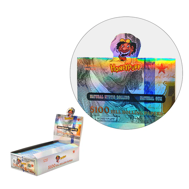 Papelillos Honeypuff $100 Bill Holographic - King Size 14