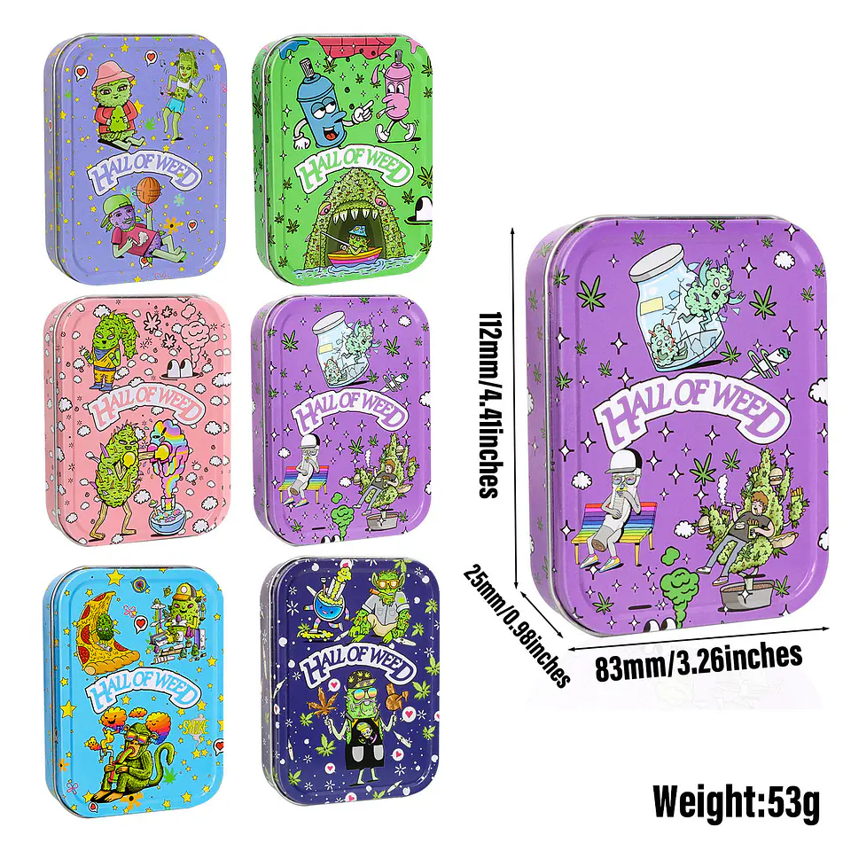 Contenedor de Almacenamiento Hall of Weed - Premium Stash Tin 11