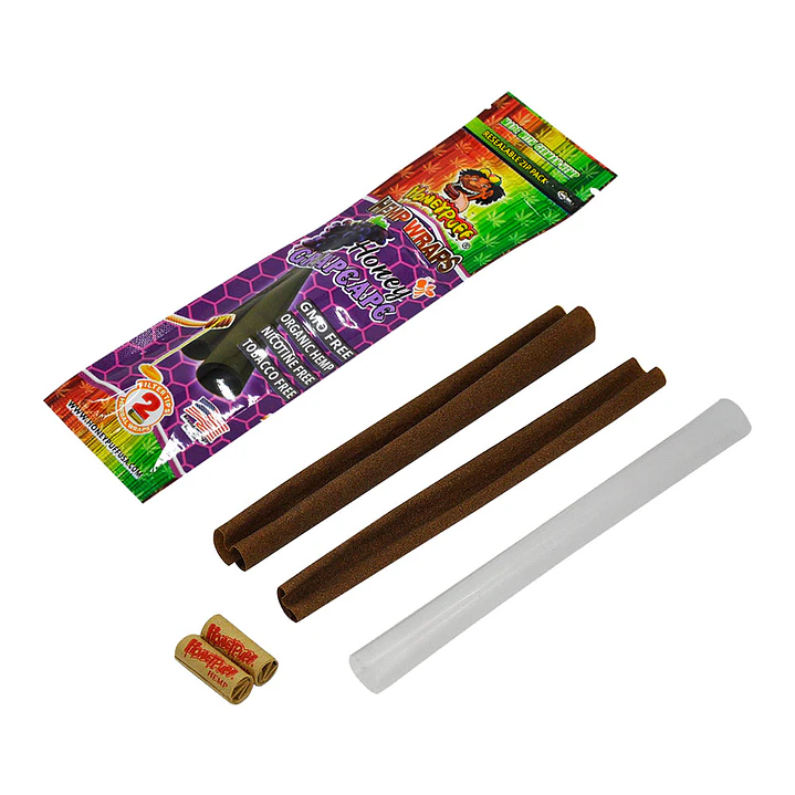 Honeypuff Hemp Wraps Honey Grape Ape - Pack x2 1