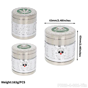 Grinder de Metal de Lujo 63mm - 4 Partes (Diseño en Relieve)