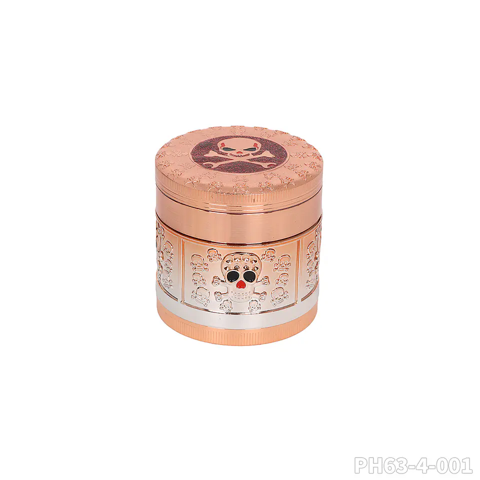 Moledor de Metal de Lujo 63mm - 4 Partes (Diseño en Relieve) 4