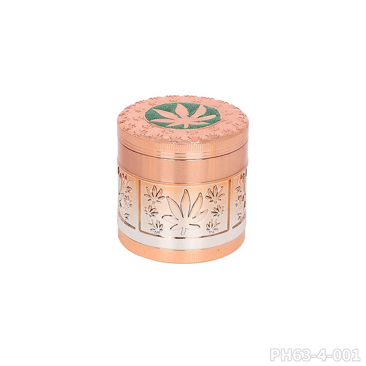 Grinder de Metal de Lujo 63mm - 4 Partes (Diseño en Relieve) 7