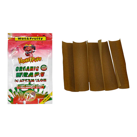 Honeypuff Organic Hemp Wraps Sabores - Pack x5
