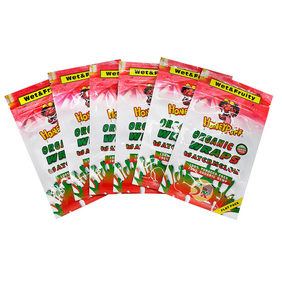 Honeypuff Organic Hemp Wraps Sabores - Pack x5 4