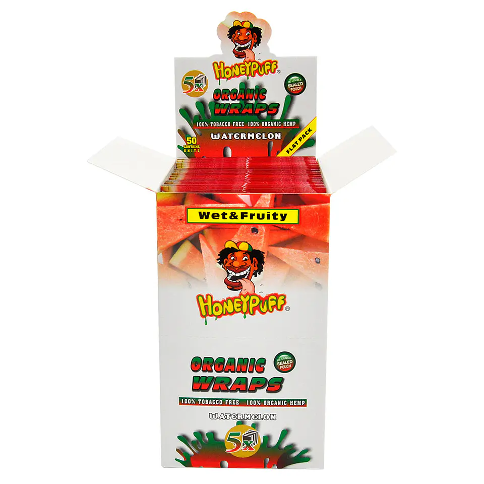 Honeypuff Organic Hemp Wraps Sabores - Pack x5 5