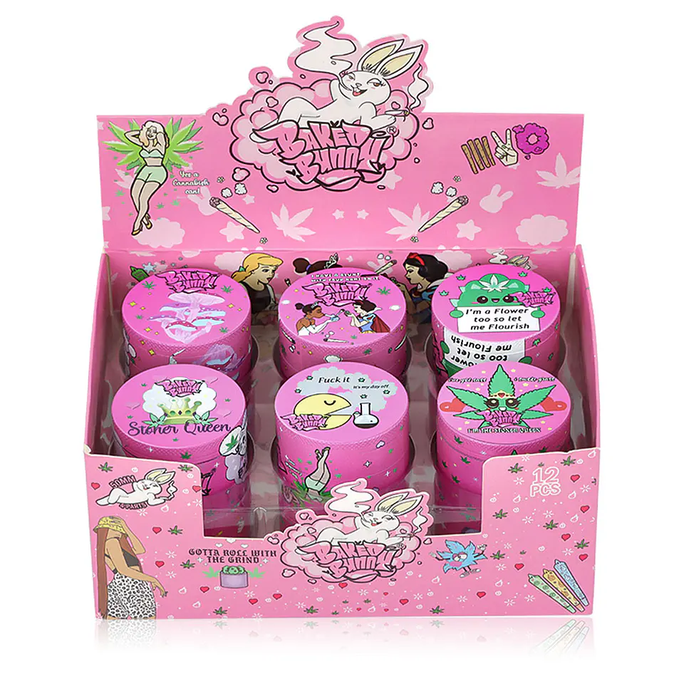 Moledor Baked Bunny Pink Edition - 4 Pisos 50mm ( 6 Diseños )  9
