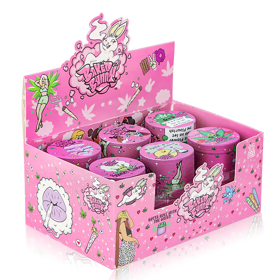 Moledor Baked Bunny Pink Edition - 4 Pisos 50mm ( 6 Diseños )  16