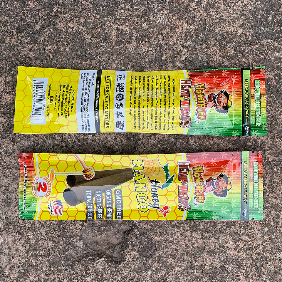Blunt Organic Hemp Wraps Honeypuff Con Filtros -  Honey Mango (Pack x2) 4
