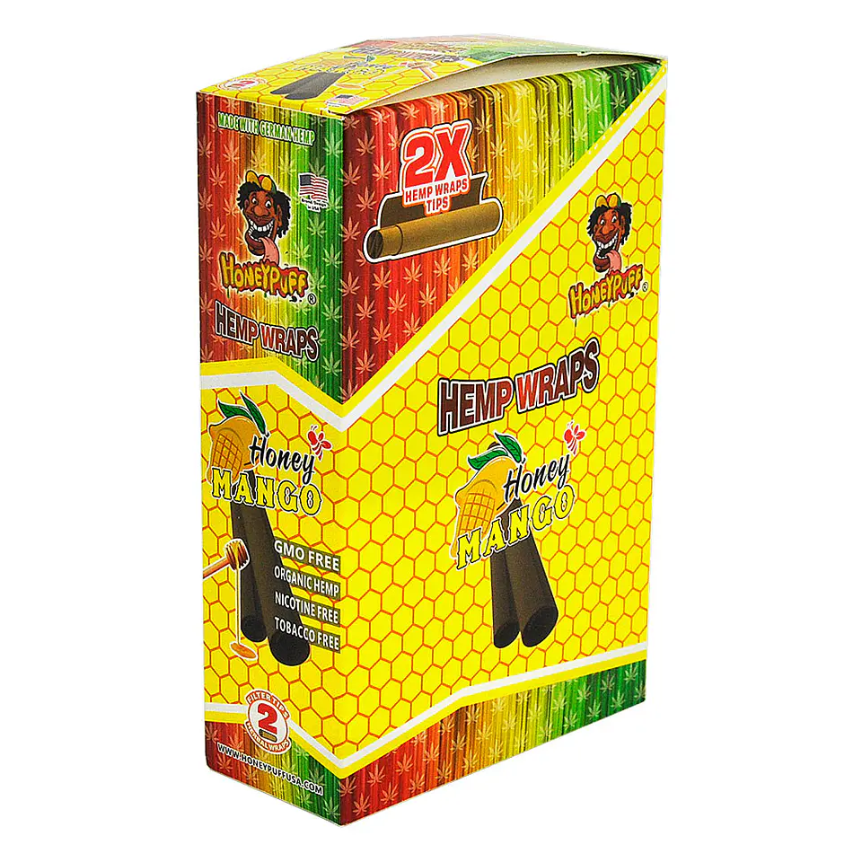 Blunt Organic Hemp Wraps Honeypuff Con Filtros -  Honey Mango (Pack x2) 7