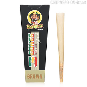 Conos Pre-Enrolados Honeypuff Brown - King Size Slim (Pack x3)