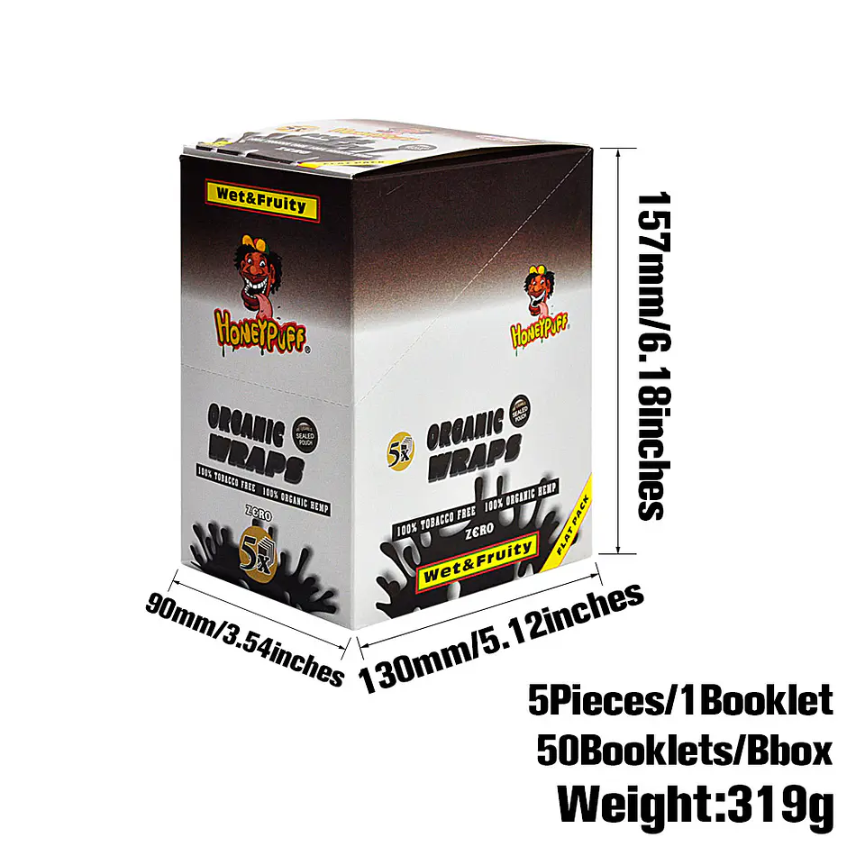 Blunts Honeypuff Organic Wraps ( Pack x5) 12