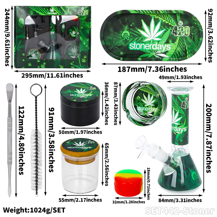 Full Smoking Set Stoner Days - Kit Premium 9 Piezas 15
