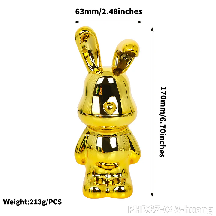 Grinder Chrome Rabbit XL - Aleación de Zinc y Acabado Espejo 10