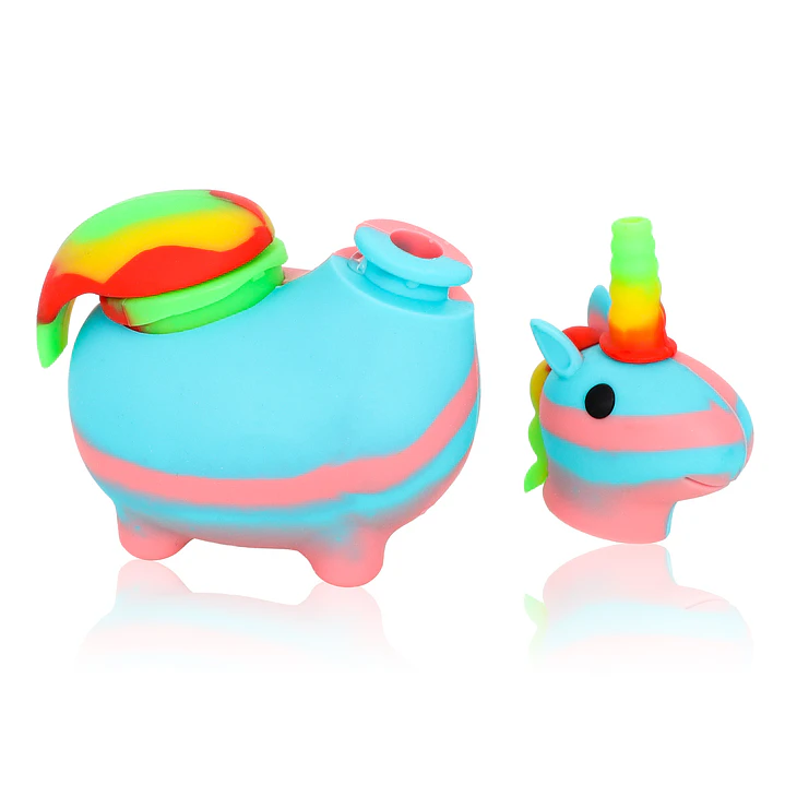 🦄 Bong de Silicona Unicornio  Resistente, portátil y con estilo 5