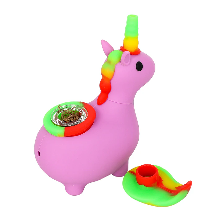 🦄 Bong de Silicona Unicornio  Resistente, portátil y con estilo 2