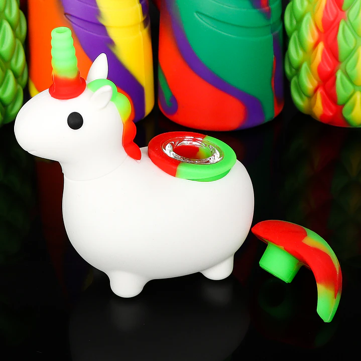 🦄 Bong de Silicona Unicornio  Resistente, portátil y con estilo 9