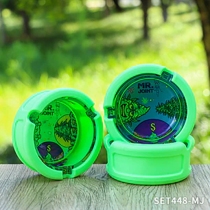 Cenicero Híbrido Mr. Joint - Vidrio con Protector de Silicona