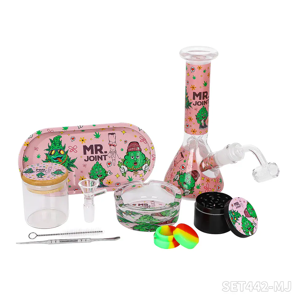 Full Smoking Set Mr. Joint Pink Edition - Kit Premium de 10 Piezas 11
