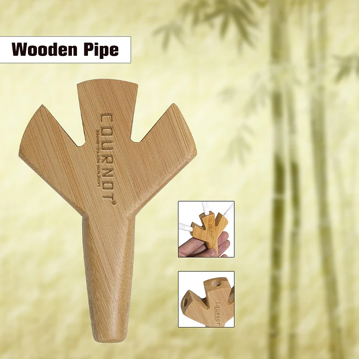 Pipa de Madera Triple Cournot - Boquilla Trident para Conos 9