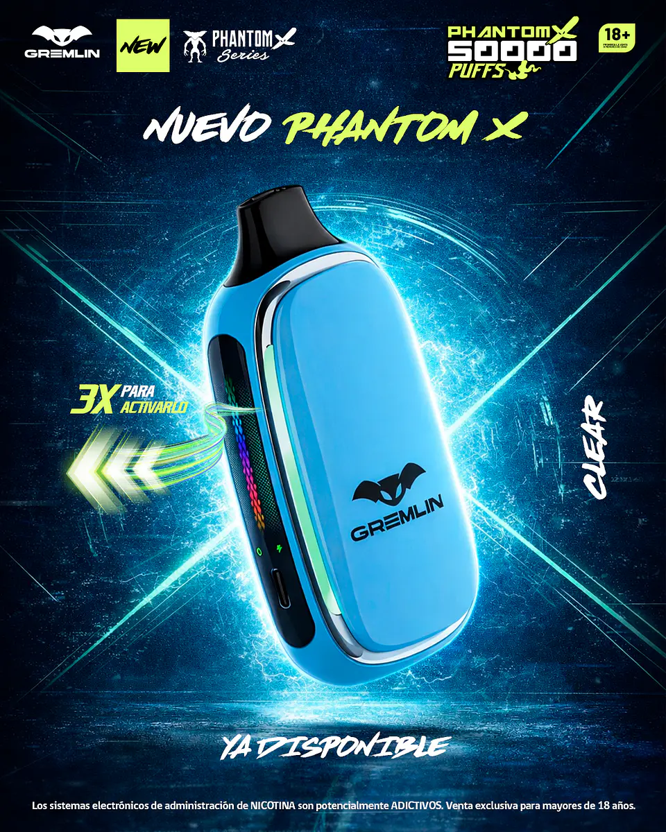 Vaporizador Desechable Gremlin Phantom X 50.000 Puffs 6