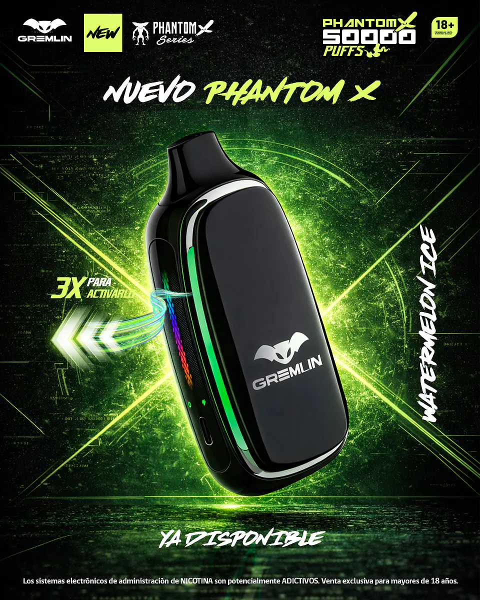 Vaporizador Desechable Gremlin Phantom X 50.000 Puffs 2