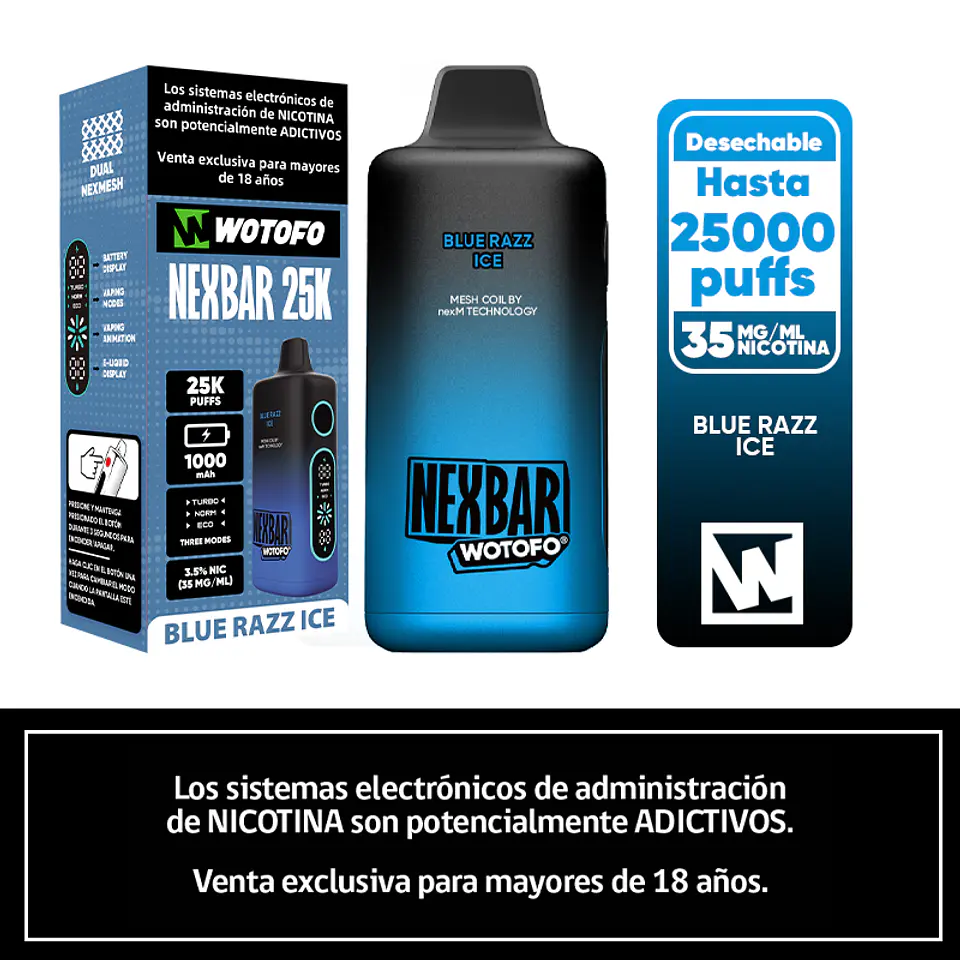 Vaporizador Desechable Nexbar 25.000 Puffs  1