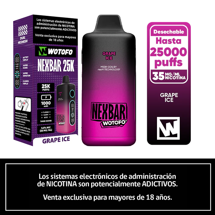 Vaporizador Desechable Nexbar 25.000 Puffs  2