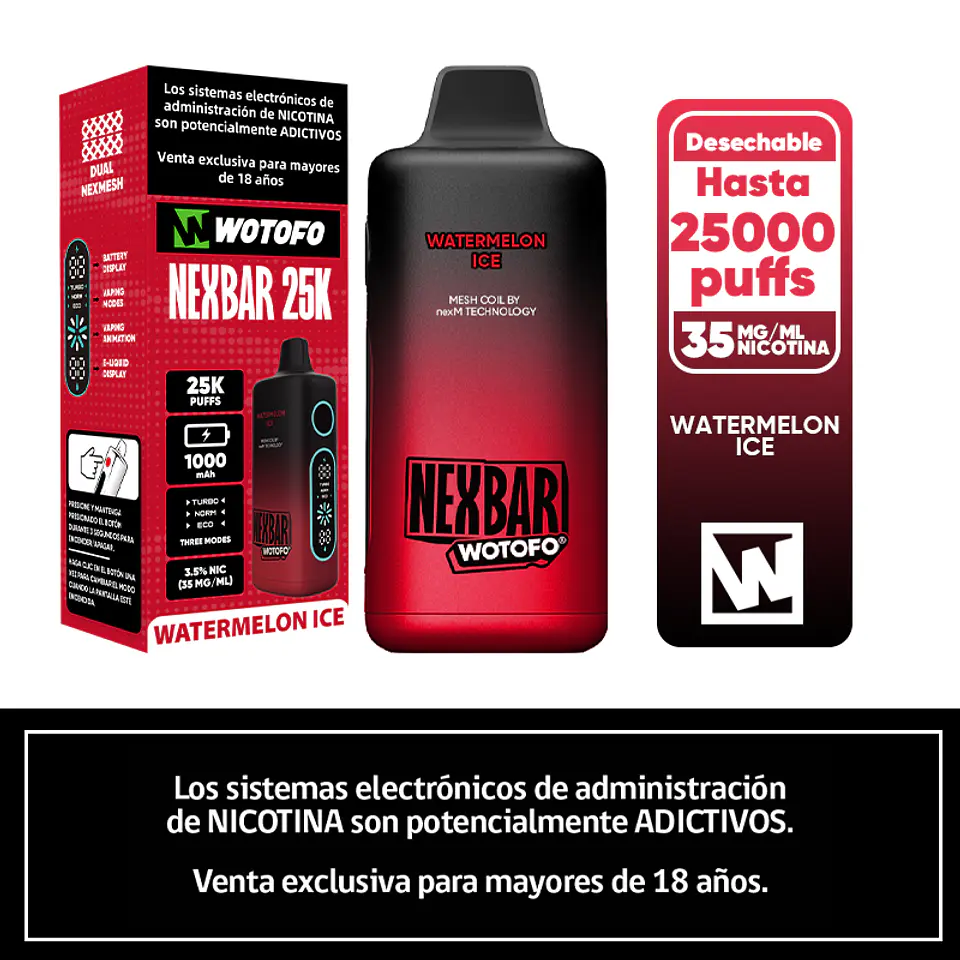 Vaporizador Desechable Nexbar 25.000 Puffs  4
