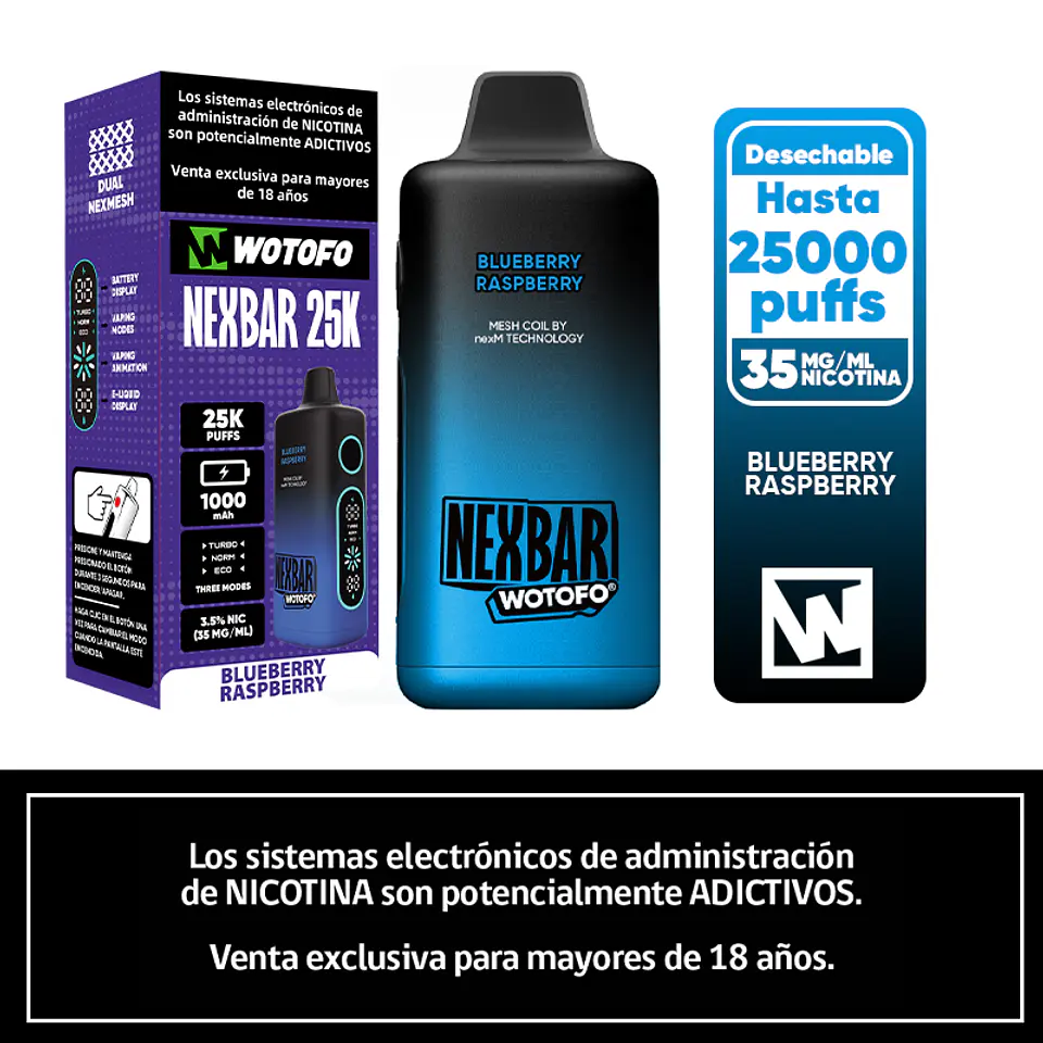 Vaporizador Desechable Nexbar 25.000 Puffs  6