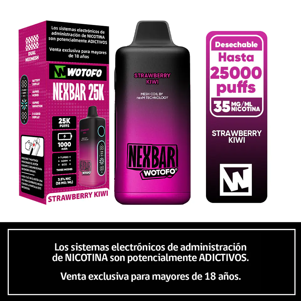 Vaporizador Desechable Nexbar 25.000 Puffs  7