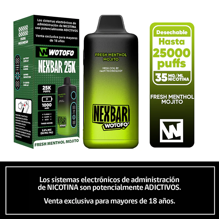 Vaporizador Desechable Nexbar 25.000 Puffs  8