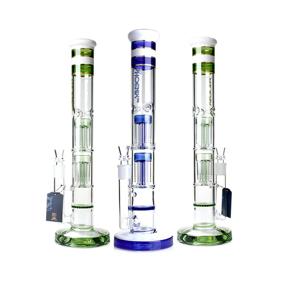 Bong Phoenix Glass Doble Percolador 43cms 1