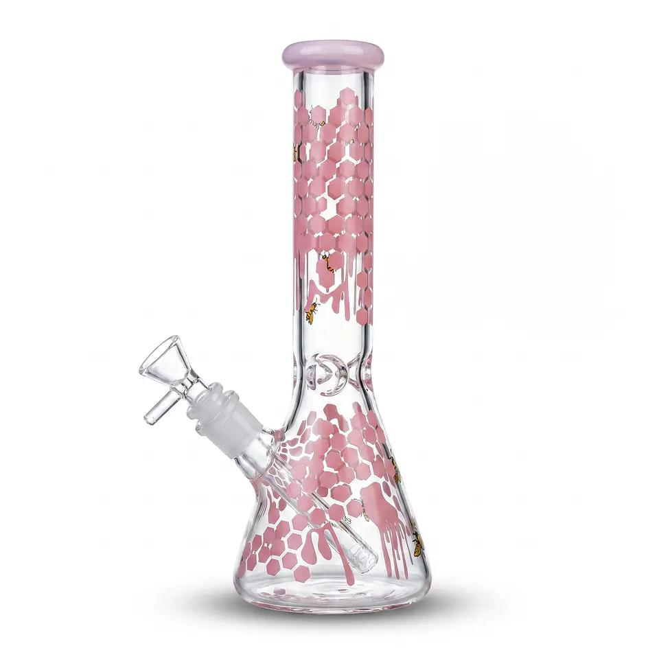 Bong de Pyrex Honeycomb Beaker - Diseño Panal 25cms 4