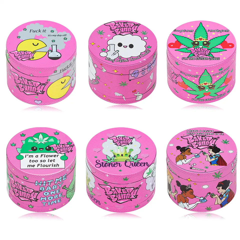 Moledor Baked Bunny Pink Edition - 4 Pisos 63mm ( 12 Diseños )  2