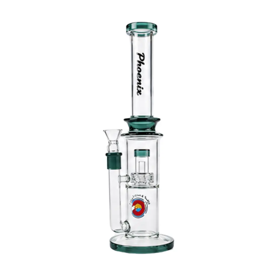 Bong de Pyrex Phoenix Star Recycler con Perc Sphere – Bong Premium de Alta Filtración 40cms 2