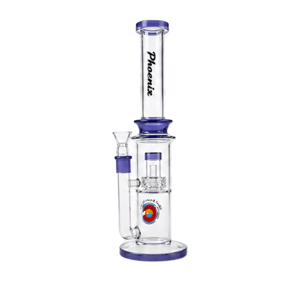 Bong de Pyrex Phoenix Star Recycler con Perc Sphere – Bong Premium de Alta Filtración 40cms 7