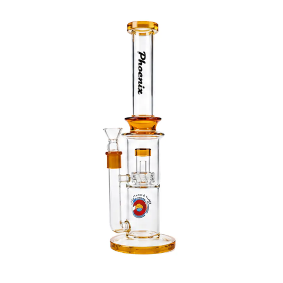 Bong de Pyrex Phoenix Star Recycler con Perc Sphere – Bong Premium de Alta Filtración 40cms 8
