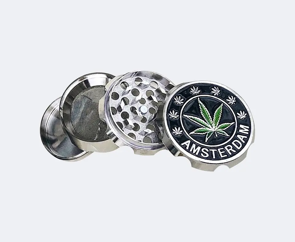 Grinder Metálico Amsterdam 4 Partes con Malla – 55 mm 6