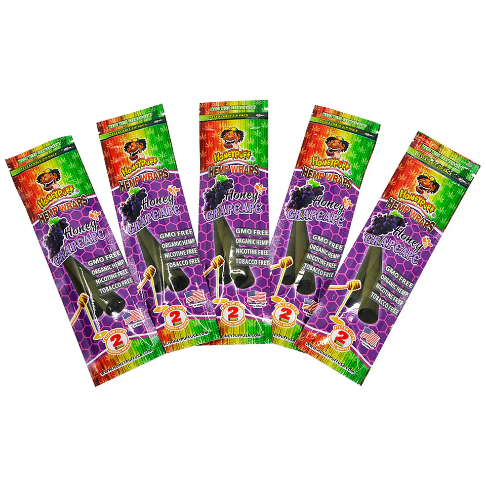 Blunt Organic Hemp Wraps Honeypuff Con Filtros -  Sabores (Pack x2) 12