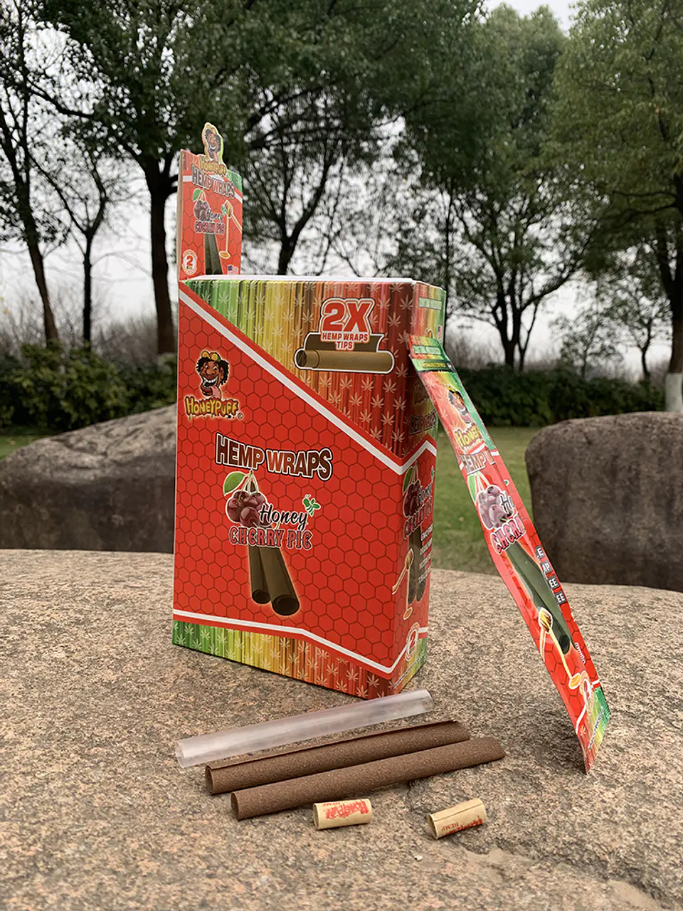 Blunt Organic Hemp Wraps Honeypuff Con Filtros -  Sabores (Pack x2) 24