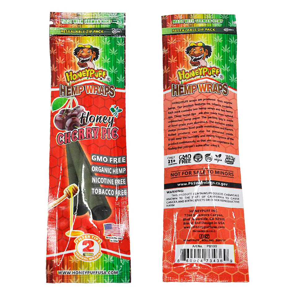 Blunt Organic Hemp Wraps Honeypuff Con Filtros -  Sabores (Pack x2) 27
