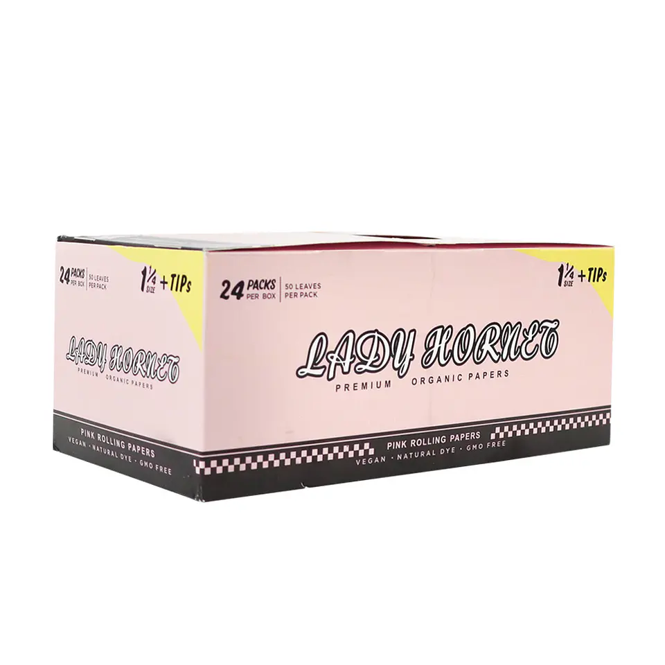 CAJA Papelillos Lady Hornet Pink 1 1/4 + Tips- MAYORISTA 9