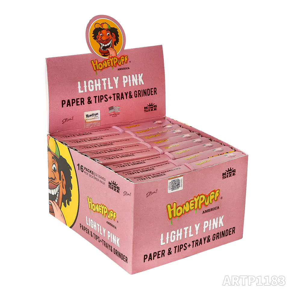 CAJA Set Honeypuff 4-en-1: Papel King Size + Tips + Bandeja + Moledor. MAYORISTA 7