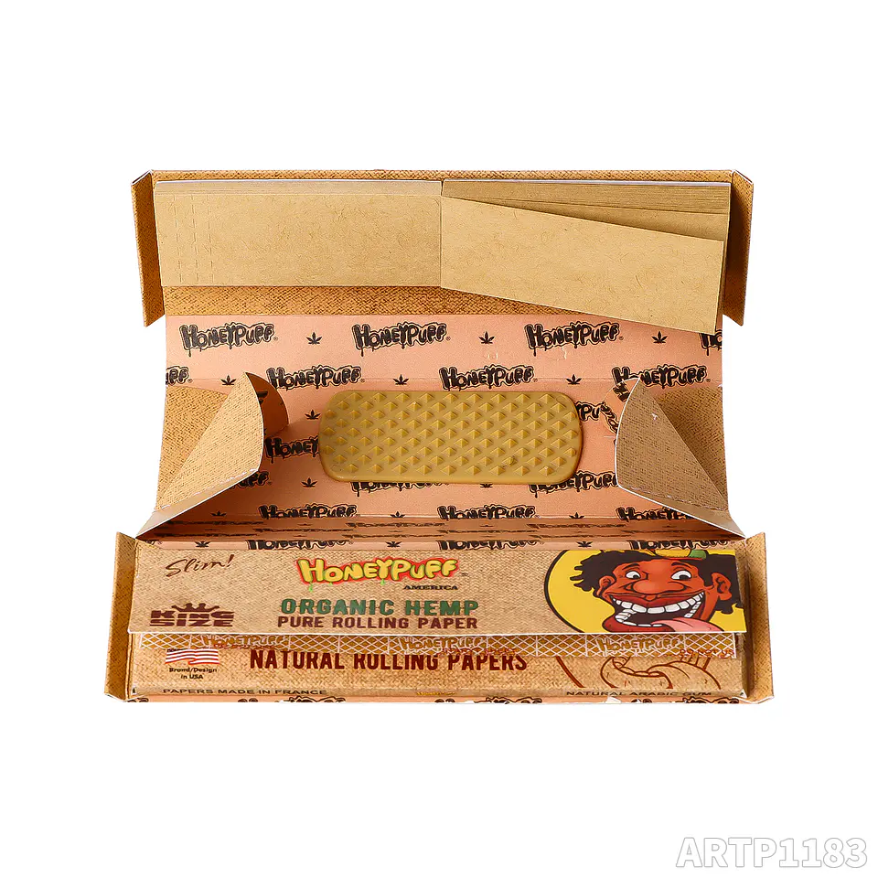 CAJA Set Honeypuff 4-en-1: Papel King Size + Tips + Bandeja + Moledor. MAYORISTA 11