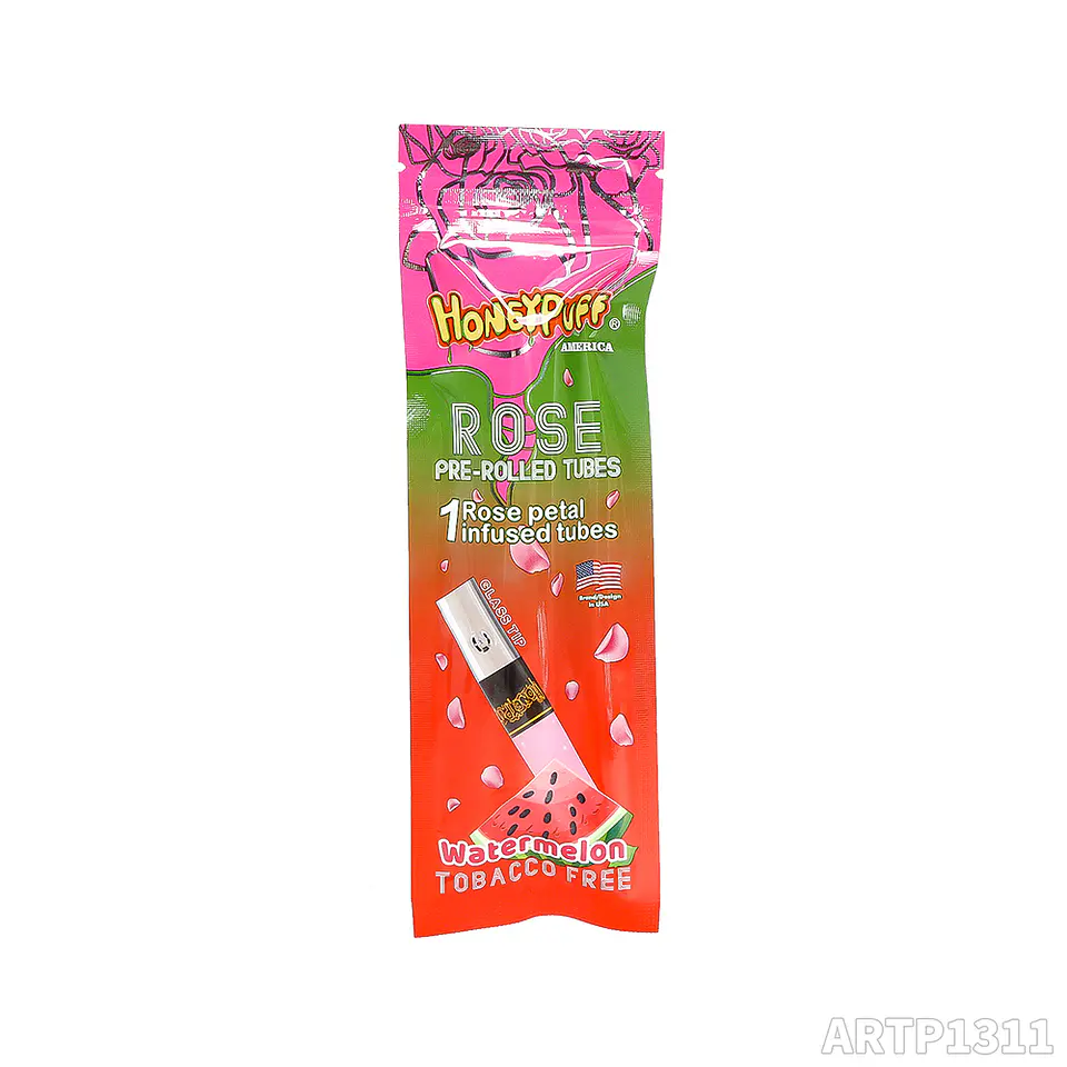 CAJA Cono Pre-enrolado Honeypuff de Petalos Rosa y Boquilla Pyrex - MAYORISTA 32