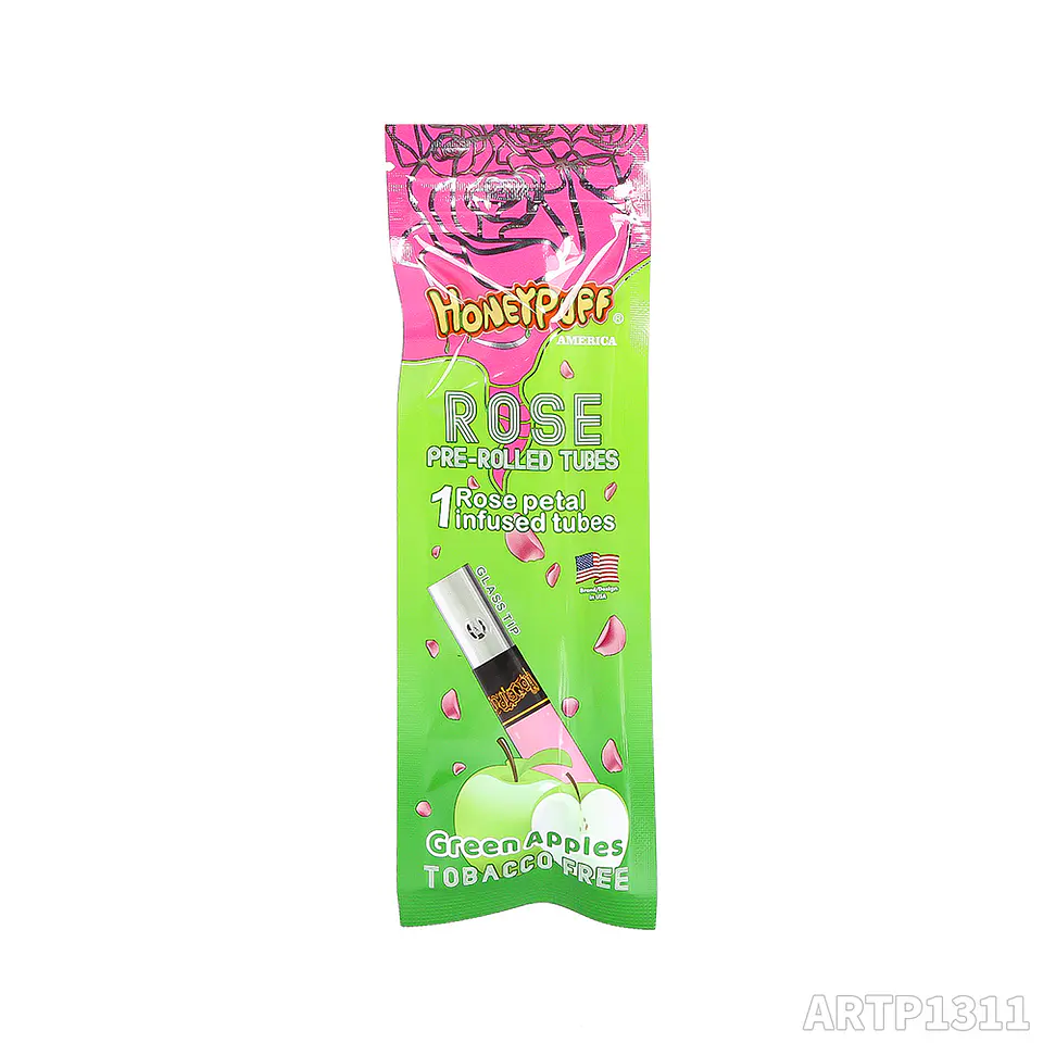 CAJA Cono Pre-enrolado Honeypuff de Petalos Rosa y Boquilla Pyrex - MAYORISTA 34