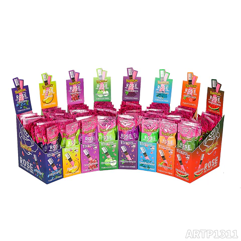 CAJA Cono Pre-enrolado Honeypuff de Petalos Rosa y Boquilla Pyrex - MAYORISTA